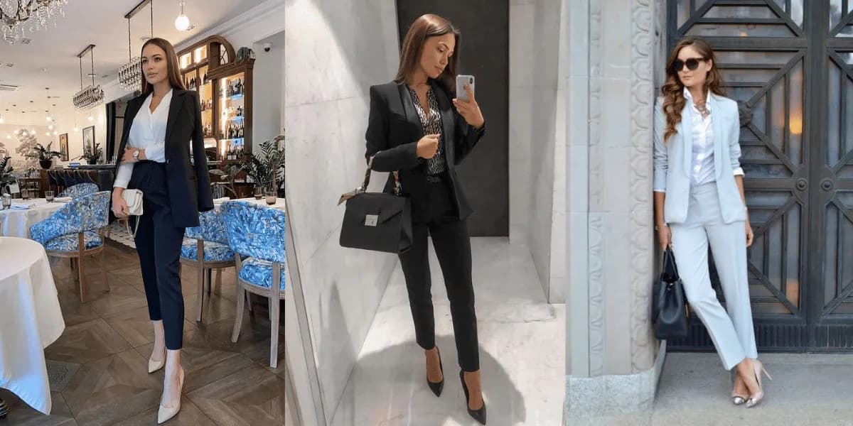 Chabrowy garnitur: Jaka bluzka? Sprawdzone stylizacje i triki